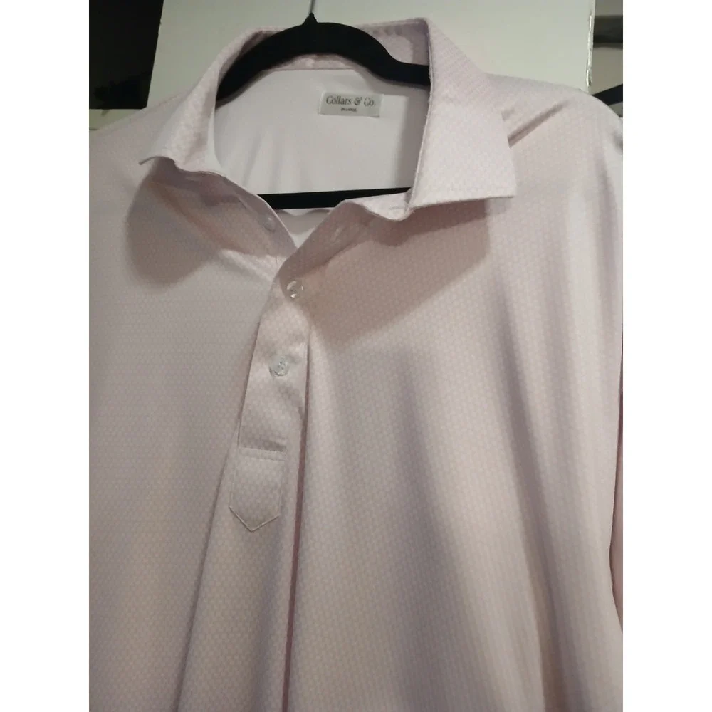 Two Collars and Co Polo shirt Mens 2XL Navy And Pink  Button Down Collar EUC - Picture 4 of 8
